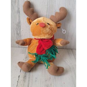 Plush‎ stuffed reindeer Rudolph Santa animal toy xmas